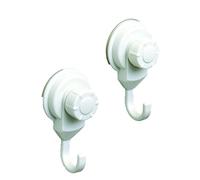Tendance Lot de 2 Crochets Promo sur Ventouse Polypropylène ABS Blanc