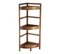 Tendance - Meuble d'Angle 3 Etagères Acacia - Acacia - Salle de Bain - Petit Mobilier