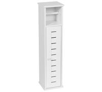 Meuble Reserve Et Derouleur Papier Wc 1 Porte/1 Etagere Interieure - Santorin - TENDANCE