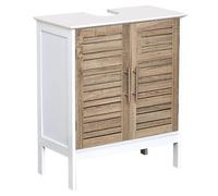 TENDANCE - Meuble sous Lavabo MDF 2 Portes/1 Etagère Intérieure - Stockholm - Salle de Bain - Meubles Salle de Bain