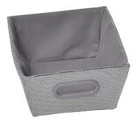 Tendance - Panier de Rangement Polyester 20,5x26x10,5 cm - Argent - Salle de Bain - Dressing Organisation