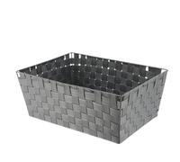 Tendance - Panier de Rangement Polyester 32,5x45x18 cm - Gris - Salle de Bain - Dressing Organisation