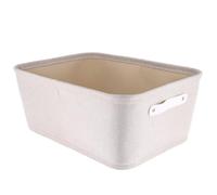 Tendance - Panier de Rangement Polyester + EVA 32,5x45x18 cm - Beige - Salle de Bain - Dressing Organisation