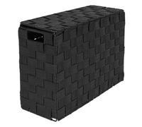 Tendance - Panier de Rangement pour Papier Toilette Rectangulaire pp/Métal - Noir - Salle de Bain - Rangements