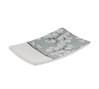 TENDANCE - Porte Savon Dolomite Imprime - ecrin Vert