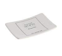 Tendance - Porte Savon Dolomite Imprimé- Néo Rétro Blanc - Salle de Bain - Accessoire Salle de Bain à Poser