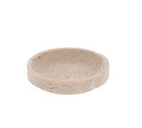 Tendance - Porte Savon en Polyrésine Façon Travertin - Travertin - Salle de Bain - Accessoire Salle de Bain à Poser