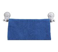 TENDANCE - Porte Serviettes ABS/PVC 1 Barre Acier Inoxydable sur Ventouses - Blanc - Salle de Bain - Accessoire Utilitaire