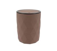Tendance - Poubelle ABS + Rubber 6l - Marron - Salle de Bain - Accessoire Salle de Bain à Poser