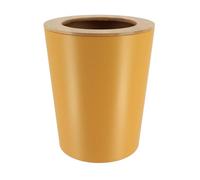 Tendance - Poubelle Métal Evasée avec Couvercle Bambou 5l - Moutarde/Bambou - Salle de Bain - Poubelles et Brosses WC