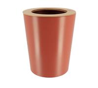 TENDANCE - Poubelle Métal Evasée avec Couvercle Bambou 5l - terracotta/Bambou - Salle de Bain - Poubelles et Brosses WC