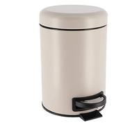 Tendance - Poubelle Métal Frein de Chute 3l - Taupe Mat - Salle de Bain - Poubelles et Brosses WC