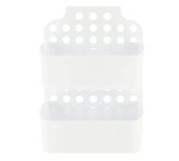 Tendance - Serviteur PP pour Paroi de Douche + 2 Paniers - Blanc - Salle de Bain - Accessoire Utilitaire
