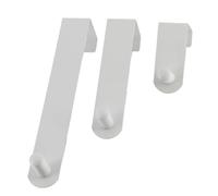 Tendance - Set 3 Patères Acier Inoxydable pour Porte - Blanc - Salle de Bain - Patères. Portes Serviteur et Porte Manteau
