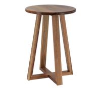 Tabouret Acacia TENDANCE - 43 x 31 x 43 cm, assise et pieds en acacia