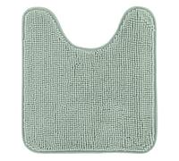 Tendance - Tapis contour wc en microfibre à boules unies 45 x 50 cm vert eucalyptus
