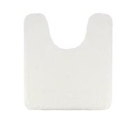 Tendance - Tapis Contour WC Microfibre 45x50 cm Dessous Latex - Blanc - Salle de Bain - Tapis