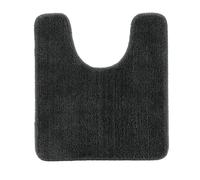 Tendance - Tapis Contour WC Microfibre 45x50 cm Dessous Latex - Gris Foncé - Salle de Bain - Tapis