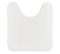 Tendance - Tapis contour wc microfibre boules uni 45x50 cm - blanc