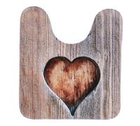 TENDANCE - Tapis Contour WC Microfibre Imprime 45x50 cm - Amour