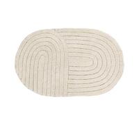 Tendance - Tapis coton tufte oval 50x80cm - grege