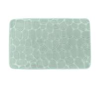 Tendance - Tapis Mémoire de Forme Microfibre Galet 50x80cm - Vert Eucalyptus - Salle de Bain - Tapis