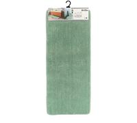 Tendance - Tapis Microfibre Double Vasque 50x120 cm Dessous Latex - Vert Eucalyptus - Salle de Bain - Tapis