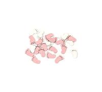 Tendances Fêtes - 32 CONFETTIS PIED BÉBÉ BOIS ROSE