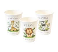 Tendances Fêtes - 6 GOBELETS Carton Animaux DE LA Savane 25CL