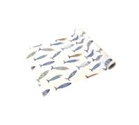 Tendances Fêtes - Chemin DE Table Toile Banc Sardines 28CMX4M Bleu