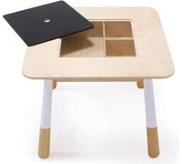 Tender Leaf Table en bois Forêt pour enfants - Table de jeu avec tableau et espace de rangement