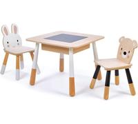 Tender Leaf Toys - Set table et chaises Forêt en bois – Salle de jeux enfants multicolore