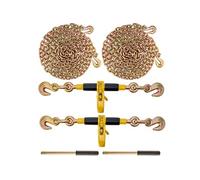 Tendeur à cliquet pour chaîne SucceBuy Lot de 2 - Capacité 5443kg - Chaîne 3/8"-1/2" Jaune