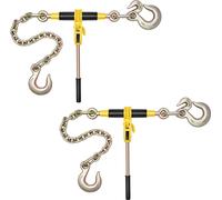 Tendeur à cliquet SucceBuy avec chaînes d'arrimage G80 10 mm x 62 cm, lot de 2, capacité de charge 4173 kg, convient pour des chaînes de 10-12,7 mm pour l'arrimage de la charge, idéal pour les remorqu