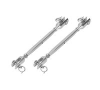Tendeur à Mâchoire 2 Pièces, Attache De Connecteur De Crochet En Acier Inoxydable 316, Tendeurs à Mâchoire à Corps Fermé Marin Travaillant Pour Câble Métallique(M5)