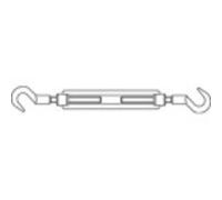 Tendeur à vis crochet-crochet M10 acier étamé par galvanisation TOOLCRAFT 136620 DIN 1480 1 pc(s)