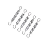 tendeur cable Tendeur de fil tendeur, crochet et attaches à œil for tendre les fils câble, acier inoxydable T304 robuste Pour Fil De Fer Cloture Et Corde A Linge Exterieu(8pcs,M5)