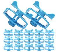 Tendeur de Clôture Électrique Bleu 24 Pièces en Plastique | Visser Fente Inclinée, Poignée Ergonomique, pour Ruban de Clôture Électrique en Ranch et Ferme