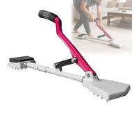 Tendeur de tapis manuel pour pose de moquette et remise en tension | Deux têtes de préhension, long levier et stabilisateur au pied pour une traction progressive et contrôlée