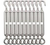 Tendeur Inox,10 Pièces Tendeurs de Fil,Tendeur Crochet et oeil en Acier Inoxydable 304, Tendeur Cable/Tendeur Fil Acier Utilisé pou