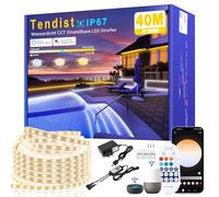 TENDIST Ruban LED Exterieur Blanc Chaud à Blanc Froid Variable (40M)