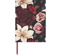teNeues - Dark Flowers 2026 - Agenda semainier floral 2026 - 16 x 22 cm - Avec fermeture magnétique - Pour les amoureux de la nature et des fleurs : Magneto Diary