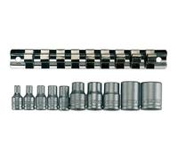 Jeu de douilles e-tx 1/4 + 3/8 11 pcs Teng Tools M3814