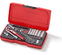 Tengtools 167290105 T 1436.1/4, Dr.socket Set (Mr1436)