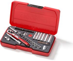 Tengtools 167290105 T 1436.1/4, Dr.socket Set (Mr1436)