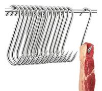 TENGWA 30/50 Pièces Crochet Boucher 18 cm Ø 3,5 mm Crochet a Viande Inox | Charge 15kg Accessoire Fumoir a Froid pour Suspendre Fumage Cuisine Barbecues Fumoir à Viande Multifonctions