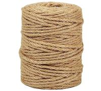 Tenn Well Ficelle en jute naturelle - Corde en jute solide pour le jardinage, les tas, les cadeaux, la décoration et les projets de bricolage (Marron) 4MM, 165FT