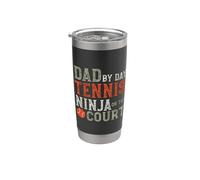 Tennis Dad by Day Tennis Ninja by Night Gobelet isotherme en acier inoxydable double paroi