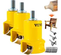 Tenonneuse VEVOR Mèches à bois Forstner 25,4 & 38 mm & 50,8 mm, 6 lames Tenonneuse Forstner Bit Kit de tenonneuses pour lits de poutres, balustrades de poutres, clôtures de poutres, tables de poutres,