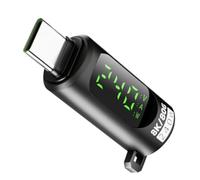 Tensiomètre USB - Moniteur de en watts, connecteur d'affichage numérique LED, indicateur de débit de données en aluminium | Adaptateur USB 240 W à charge rapide 40 Gbit/s avec affichage